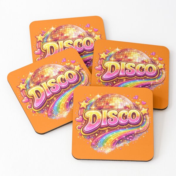 Item preview, Colourful Disco Rainbow Retro Party Typography Design designed and sold by ArtComixHaven.