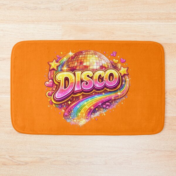Item preview, Colourful Disco Rainbow Retro Party Typography Design designed and sold by ArtComixHaven.