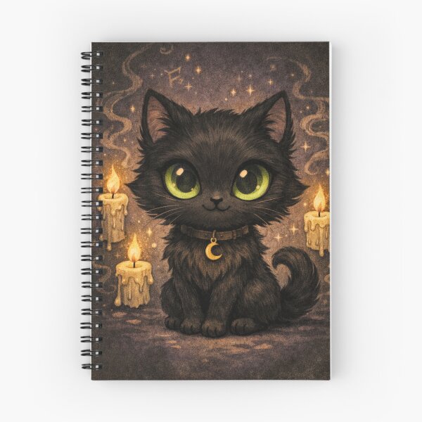 Item preview, Chibi Black Cat Familiar Gothic Witch Cat | Spooky Cute Dark Kawaii Halloween Aesthetic Art designed and sold by InkAndGloom.