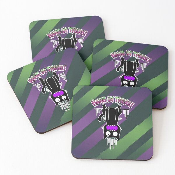 Item preview, Hang In There! Funny Black Cat Horror Style Cartoon designed and sold by Taridesign.