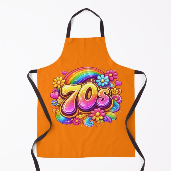Item preview, Colourful Seventies Rainbow Floral Retro Typography Design designed and sold by ArtComixHaven.