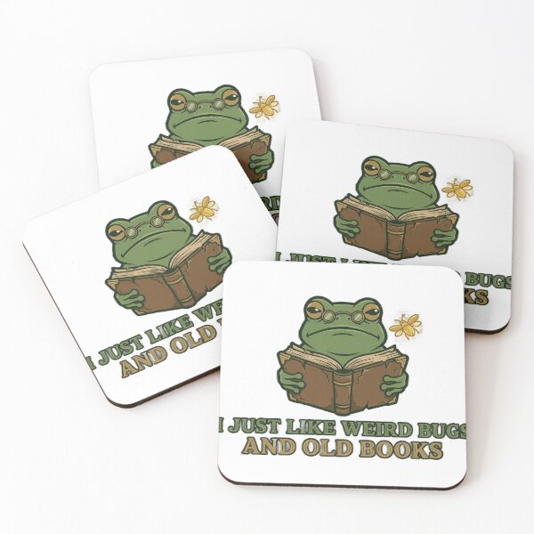 Item preview,  Weird Bugs And Books - Cottagecore Reading Frog designed and sold by Retro Mood Co.