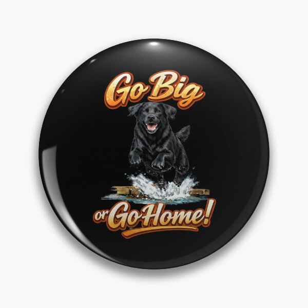 Item preview, Black Labrador Retriever Dock Jump – Go Big or Go Home! Vintage Dog Lover Design designed and sold by 486DesignCo.