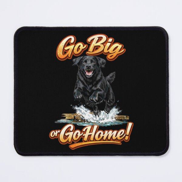 Item preview, Black Labrador Retriever Dock Jump – Go Big or Go Home! Vintage Dog Lover Design designed and sold by 486DesignCo.