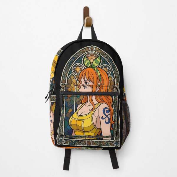 Item preview, Nami One Piece Golden Glow Stained Glass Portrait designed and sold by mildaclairmo.
