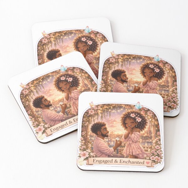 Item preview, Engaged & Enchanted Couple Aesthetic Sticker | Romantic Proposal Love Art | Cute Engagement Soft Life Illustration designed and sold by PrincSaraStudio.