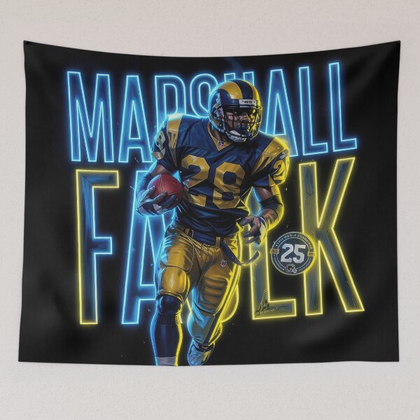 Item preview, Marshall Faulk LA Football Legend - Neon Gridiron Giant - #28 Greatest Show on Turf designed and sold by keythxctrs.