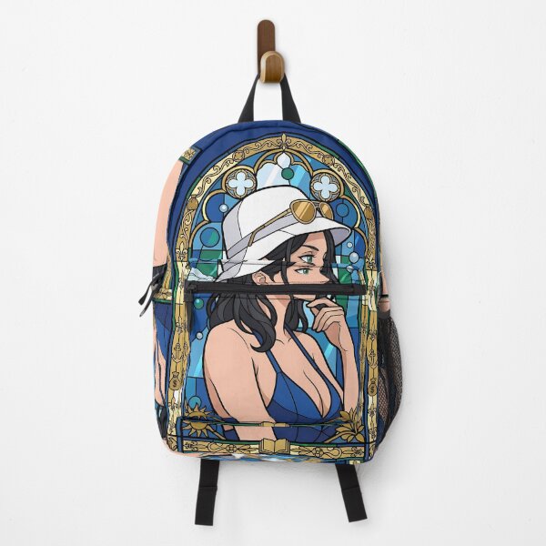 Item preview, Nico Robin One Piece Blue Elegance Stained Glass Portrait designed and sold by mildaclairmo.