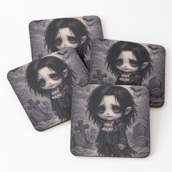 Item preview, Chibi Varney the Vampire Gothic Victorian Horror | Spooky Cute Classic Vampire Dark Aesthetic Art designed and sold by InkAndGloom.