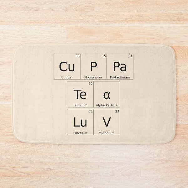 Item preview, CUPPA TEA LUV - Antique White background - hex code: faebd7 designed and sold by WheelieGdArt.