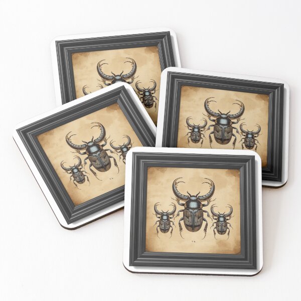 Item preview, Victorian Beetle Board - Vintage Entomology Specimen Art designed and sold by Retro Mood Co.