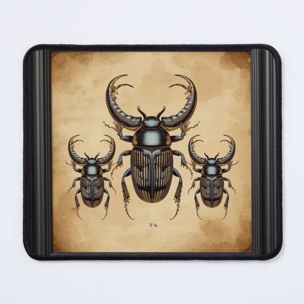 Item preview, Victorian Beetle Board - Vintage Entomology Specimen Art designed and sold by Retro Mood Co.
