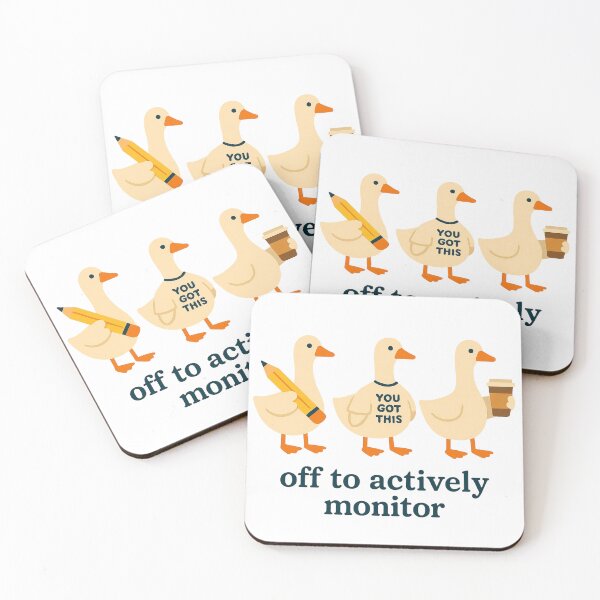 Item preview, Off To Actively Monitor - Funny Tech Support Ducks designed and sold by Oussamaart03.