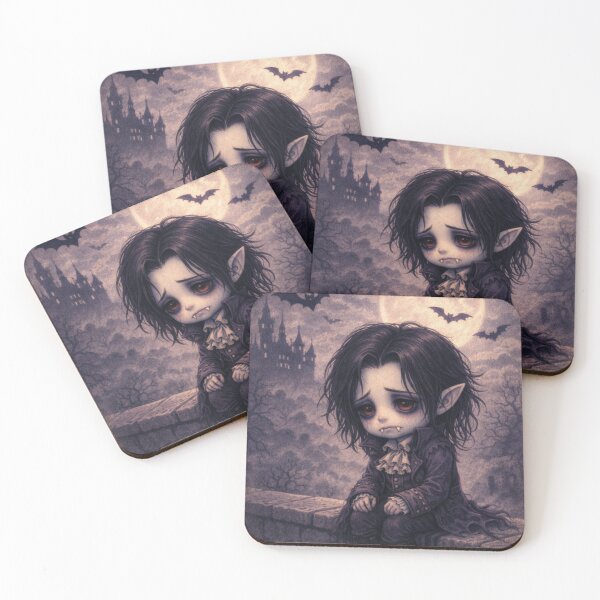 Item preview, Chibi Varney the Vampire Gothic Victorian Horror | Spooky Cute Classic Vampire Dark Aesthetic Art designed and sold by InkAndGloom.