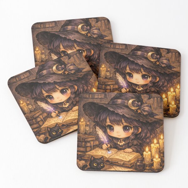Item preview, Chibi Witch Gothic Cute Spellcaster | Spooky Cute Dark Kawaii Witch Aesthetic Halloween Art designed and sold by InkAndGloom.