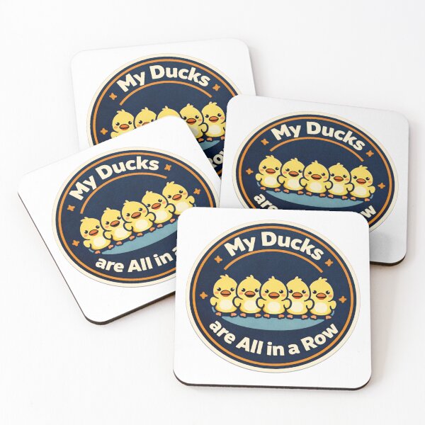 Item preview, Kawaii Retro Sticker Cute Duck Row Badge for Funny Animal Lovers designed and sold by RickE.