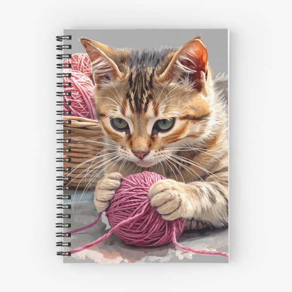 Item preview, Kitten Playing with Ball of Yarn designed and sold by Poplartree.