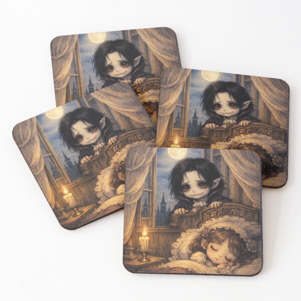 Item preview, Chibi Varney the Vampire Gothic Victorian Horror | Spooky Cute Classic Vampire Dark Aesthetic Art designed and sold by InkAndGloom.
