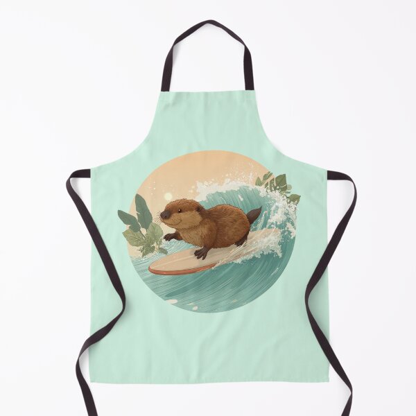 Item preview, Otter surfing designed and sold by bubblyrainbow.