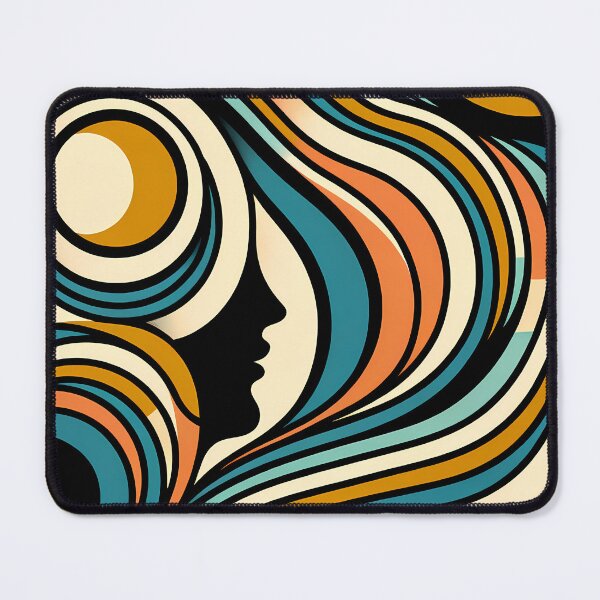 Item preview, Abstract Line Face with Retro Waves designed and sold by InkSmithery.