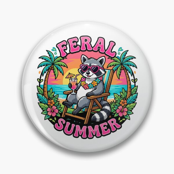 Item preview, summer feral raccoon designed and sold by Uglyandcute.