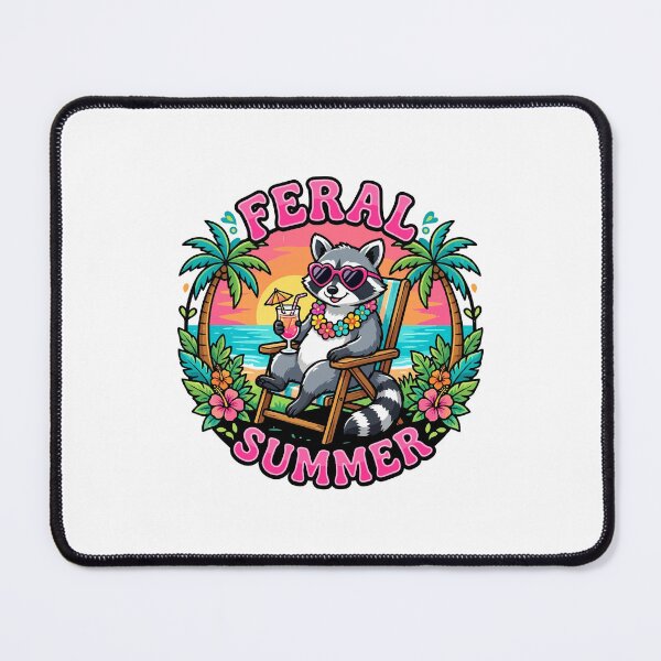 Item preview, summer feral raccoon designed and sold by Uglyandcute.