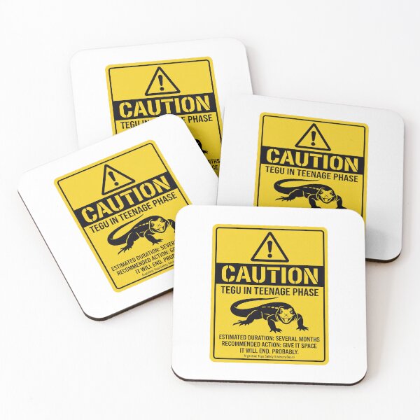 Item preview, Tegu T-Shirt — Caution: Tegu In Teenage Phase. Funny Reptile Keeper Warning Sign Tee designed and sold by Nicheworks.