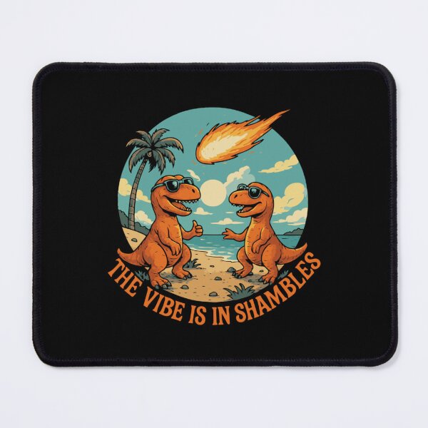 Item preview, The Vibe Is In Shambles - Funny Retro Dinosaur Meteor Art designed and sold by Ali-printshop.