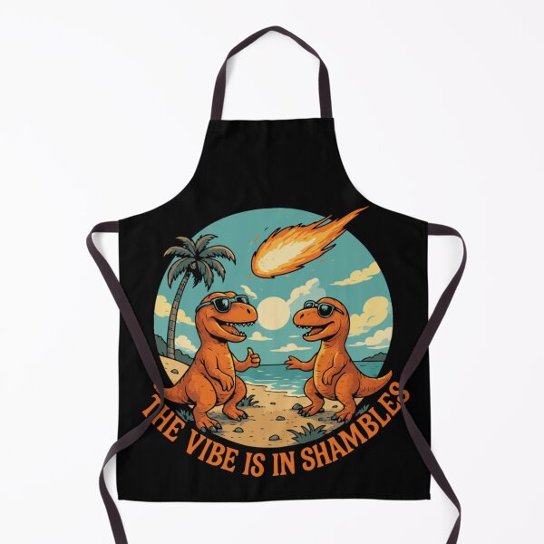Item preview, The Vibe Is In Shambles - Funny Retro Dinosaur Meteor Art designed and sold by Ali-printshop.