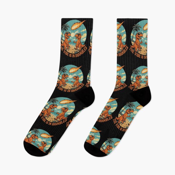 Item preview, The Vibe Is In Shambles - Funny Retro Dinosaur Meteor Art designed and sold by Ali-printshop.
