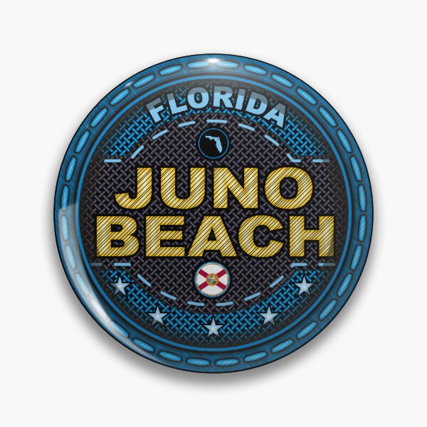 Item preview, Juno Beach Florida FL stitching effect blue designed and sold by studioss76.