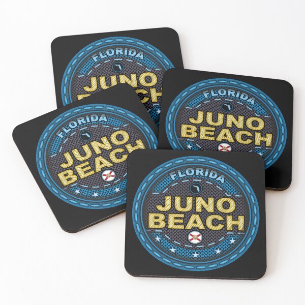 Item preview, Juno Beach Florida FL stitching effect blue designed and sold by studioss76.