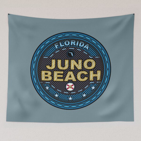Item preview, Juno Beach Florida FL stitching effect blue designed and sold by studioss76.