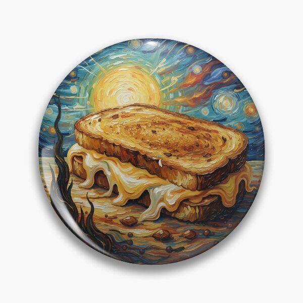 Item preview, National Grilled Cheese Day Cheesy Comfort Food Sticker designed and sold by GymTanLaundry.