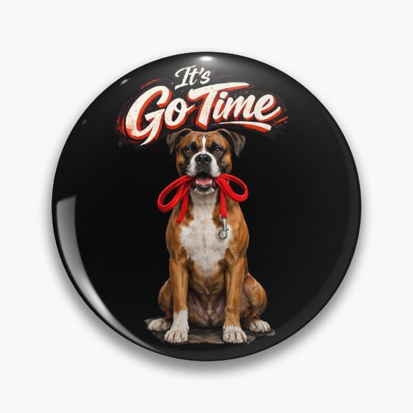 Item preview, Boxer Dog "It’s Go Time" Design – Funny Energetic Boxer Lover Gift, Ready for Walk Graphic designed and sold by 486DesignCo.
