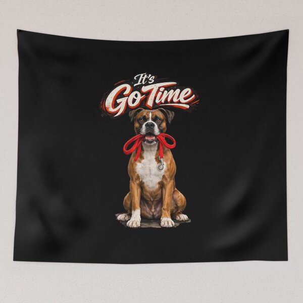 Item preview, Boxer Dog "It’s Go Time" Design – Funny Energetic Boxer Lover Gift, Ready for Walk Graphic designed and sold by 486DesignCo.