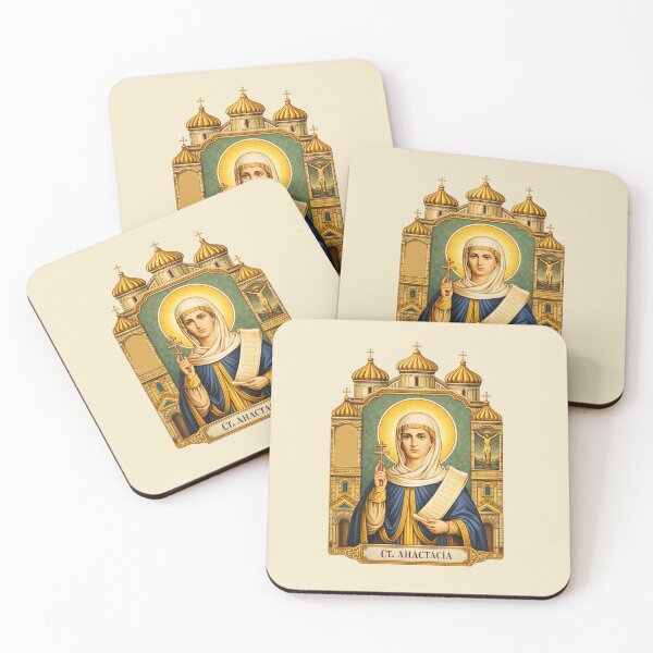 Item preview, Saint Anastasia Orthodox Icon - Golden Church designed and sold by Myra365Art.