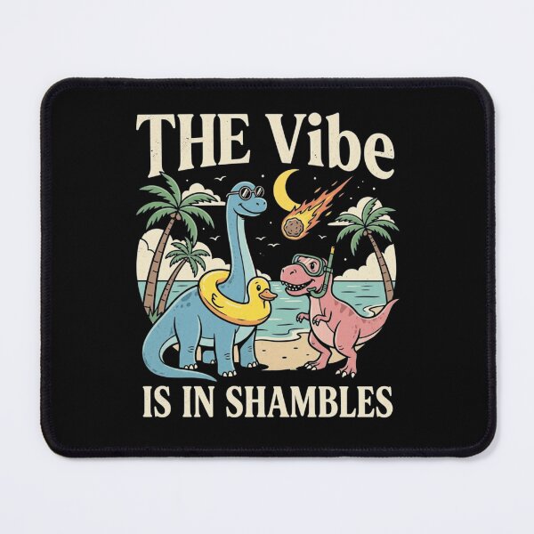 Item preview, The Vibe Is In Shambles - Funny Retro Dinosaur Meteor Art designed and sold by Ali-printshop.