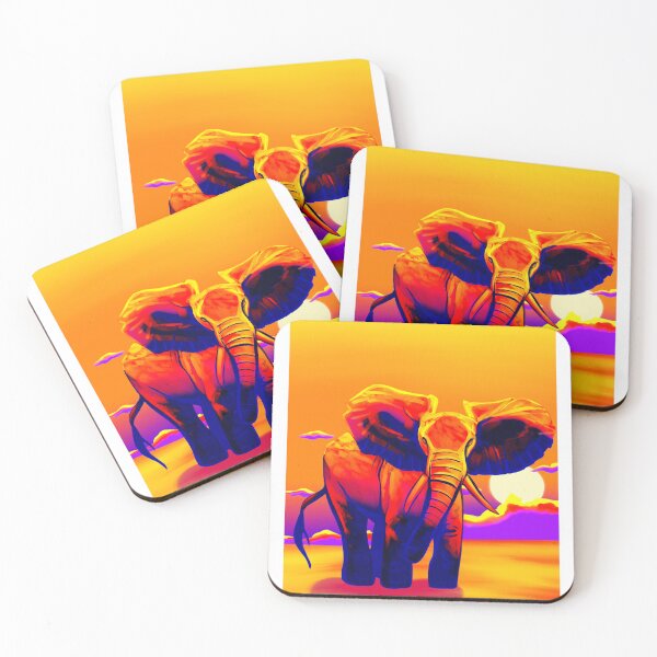 Item preview, Elephant Under a Beautiful Sunset designed and sold by themoltedmaiden.