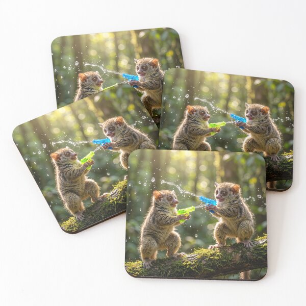 Item preview, Bushbabies Cool Off With Squirt Guns  designed and sold by Tridentulus.