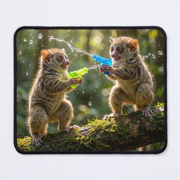 Item preview, Bushbabies Cool Off With Squirt Guns  designed and sold by Tridentulus.