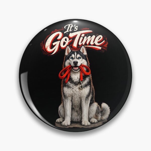 Item preview, Siberian Husky "It’s Go Time" Design – Funny Husky Energy Dog Lover Gift, Ready for Walk Graphic designed and sold by 486DesignCo.