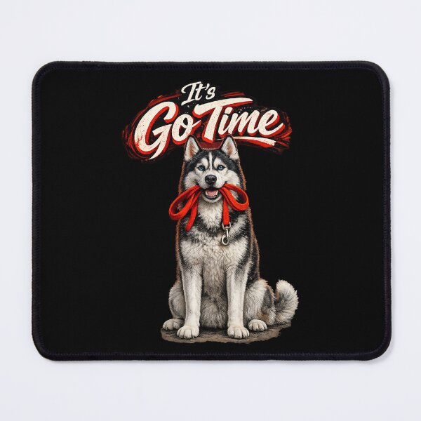 Item preview, Siberian Husky "It’s Go Time" Design – Funny Husky Energy Dog Lover Gift, Ready for Walk Graphic designed and sold by 486DesignCo.