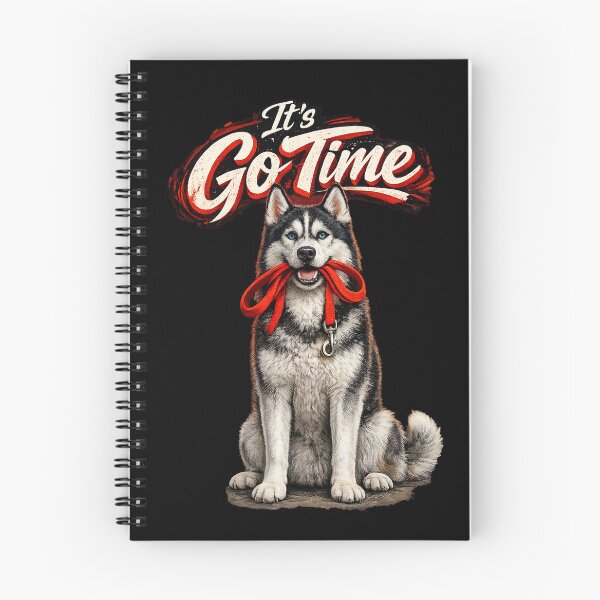 Item preview, Siberian Husky "It’s Go Time" Design – Funny Husky Energy Dog Lover Gift, Ready for Walk Graphic designed and sold by 486DesignCo.