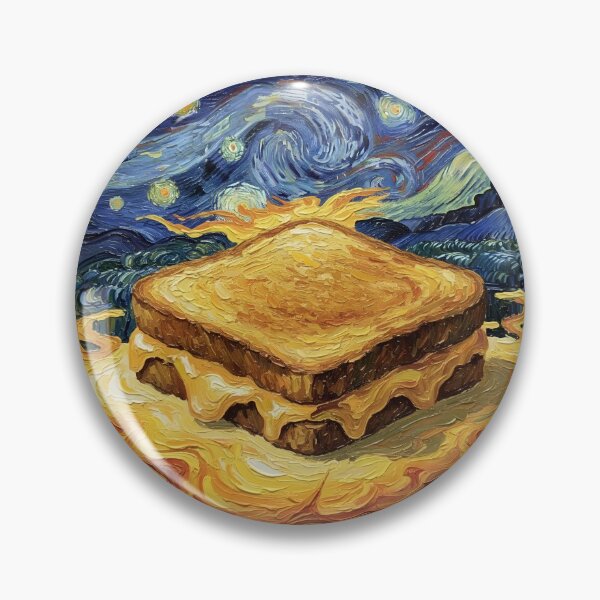 Item preview, National Grilled Cheese Day Cheesy Comfort Food Sticker designed and sold by GymTanLaundry.