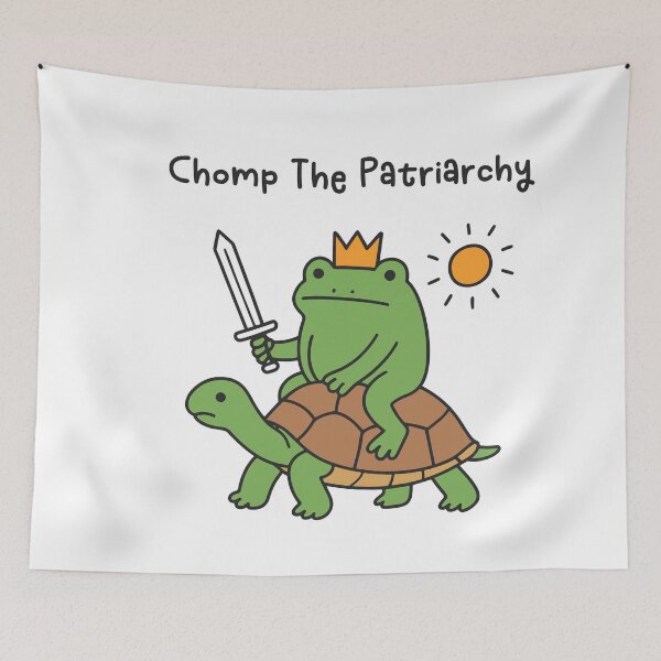 Item preview, Chomp The Patriarchy Funny Frog Feminist Anti-Trump Progressive designed and sold by gunaone-design.
