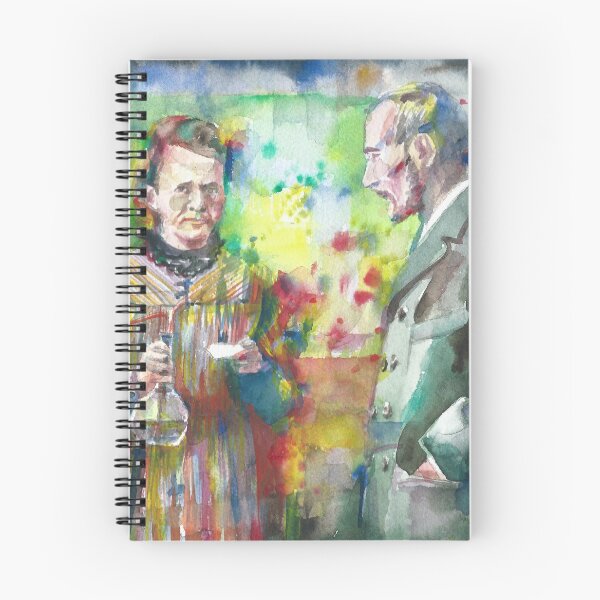 Item preview, MARIE and PIERRE CURIE - watercolor portrait designed and sold by lautir.
