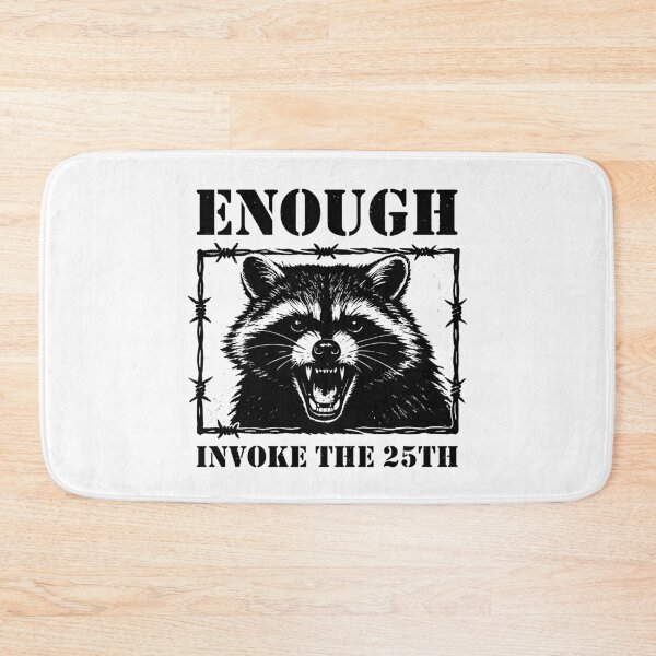 Item preview, invoke 25th amendment Angry Raccoon Anti-Trump 2547 designed and sold by gunaone-design.