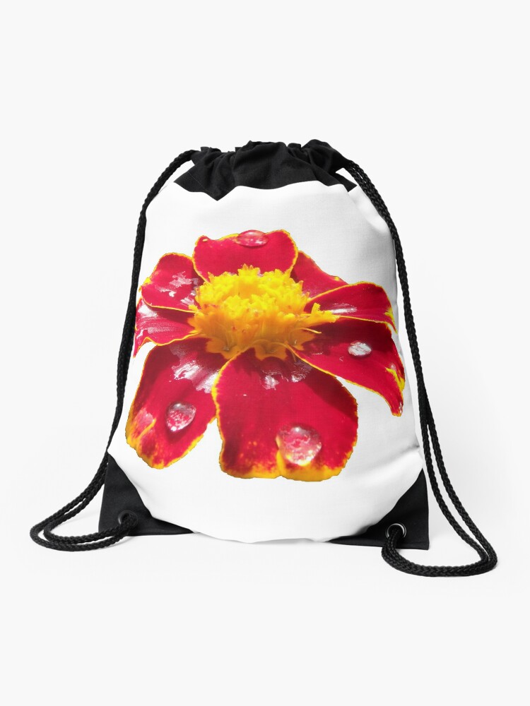 Schone Rote Blume Regentropfen Blute Sommer Sonne Turnbeutel Von Rhnaturestyles Redbubble