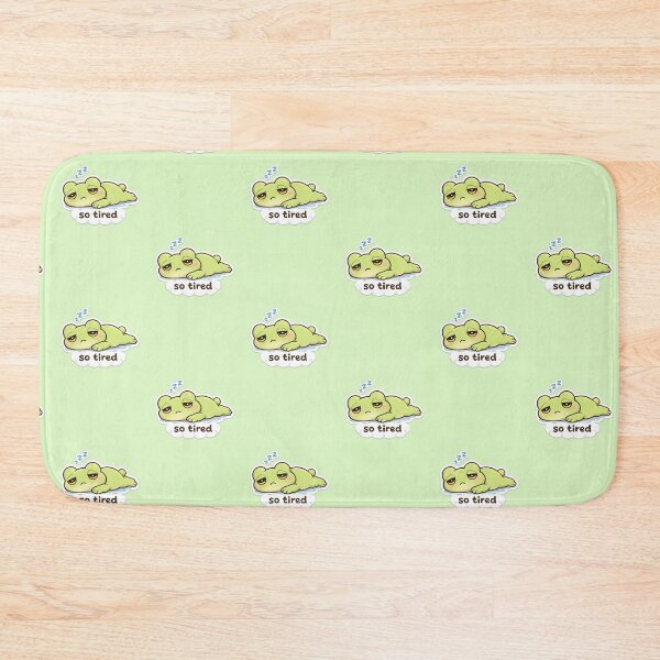 Item preview, So Tired Frog Sticker – Cute Sleepy Frog Relatable Exhausted Mood Meme designed and sold by Qingtian814.
